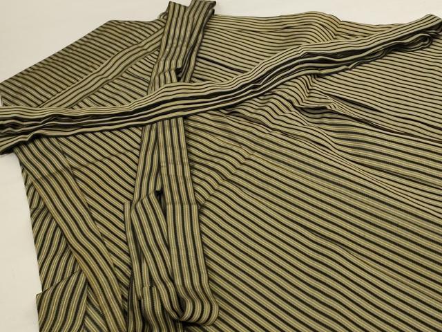 平和屋着物*夏物 男性 馬乗り袴 縞 正絹 逸品 AABH6450jd