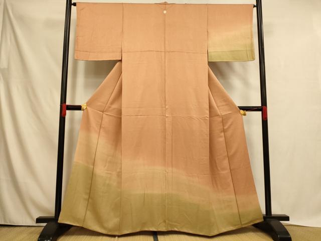 平和屋着物■訪問着 江戸小紋 霞鮫小紋柄 暈し染め 正絹 逸品 AABH4466fw