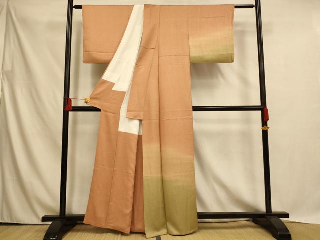 平和屋着物■訪問着 江戸小紋 霞鮫小紋柄 暈し染め 正絹 逸品 AABH4466fw