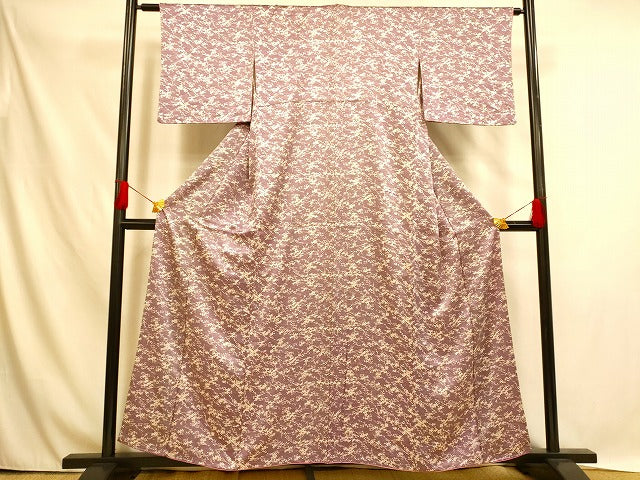 平和屋着物▽上質な小紋　単衣　霞文　正絹　逸品　AABC4063fy 平和屋着物□上質な小紋 霞花文 正絹 逸品 AABI3949sxの通販 by 平和屋