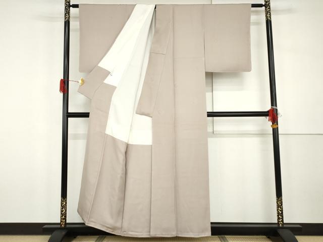 平和屋着物●上質な色無地 花丸地紋 薄柿色 正絹 逸品 未使用 AABH3755cs