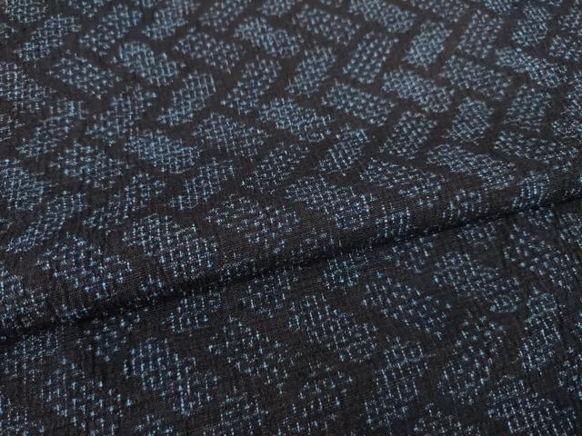 平和屋着物●結城紬 籬文 亀甲絣 正絹 逸品 AABH5841ck