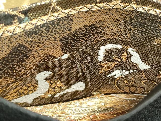 平和屋着物▼六通柄袋帯 正倉院切嵌め花鳥文 金糸 正絹 逸品 DABE4120az