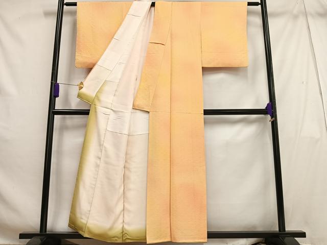 平和屋着物■上質な小紋 青海波地紋 暈し染め 正絹 逸品 AABH1074oa