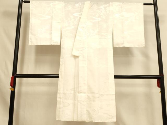 平和屋着物■長襦袢 無双仕立て 雲取り草花地紋 洗える着物 AABH4492fw