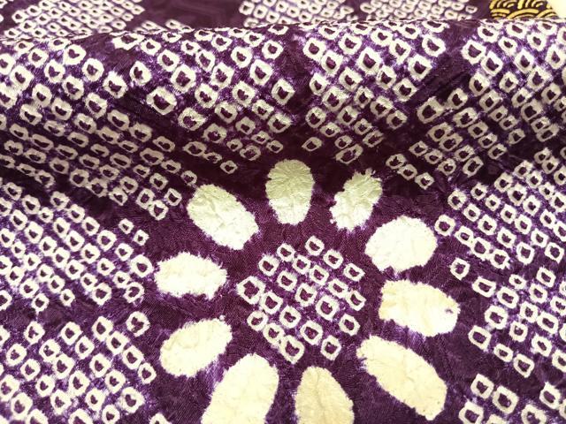 平和屋着物●豪華振袖 絞り 舞花文 金彩 正絹 逸品 AABH4723fy