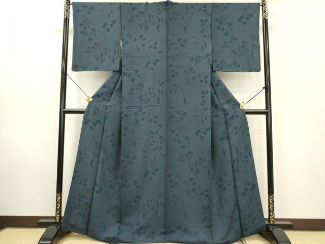 平和屋着物▼上質な小紋 枝花文 正絹 逸品 DABB6804ea