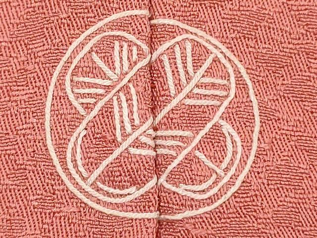 平和屋着物■中国三大刺繍 スワトウ刺繍 汕頭刺繍 総刺繍 無地絵羽訪問着 舞花地紋 薄紅色 正絹 逸品 DABE2813cd