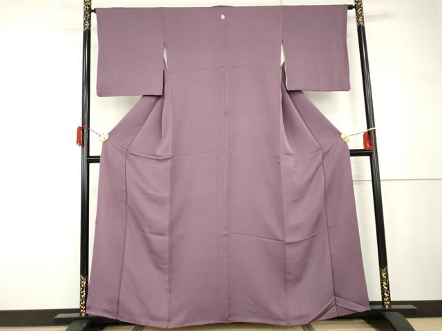 平和屋着物●上質な色無地 二藍色 正絹 逸品 AABH3787cs