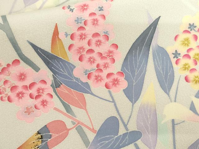 平和屋着物●本加賀友禅作家 杉村典重 訪問着 枝花文 正絹 逸品 AABH7128cs