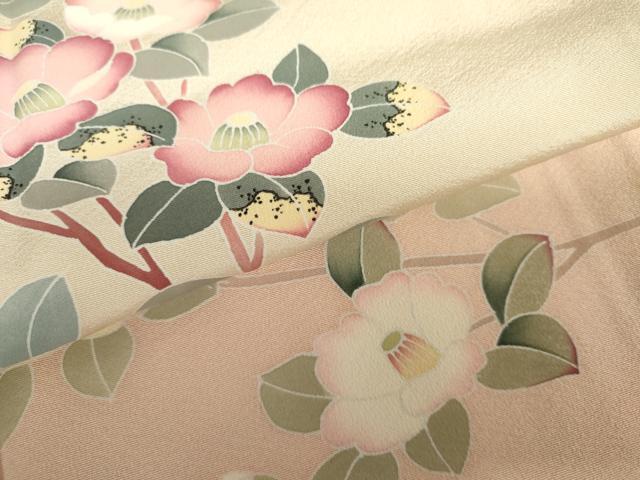 平和屋着物●訪問着 友禅 作家物 枝花文 暈し染め 正絹 逸品 未使用 AABH7177cs