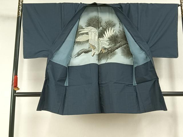 平和屋着物●男性 本場大島紬 アンサンブル 亀甲絣 キングサイズ 正絹 逸品 AABH4849fy