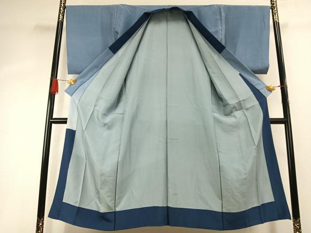 平和屋着物●男性 長襦袢 袷 絞り 富士山 松 暈し染め 正絹 逸品 AABH4854fy