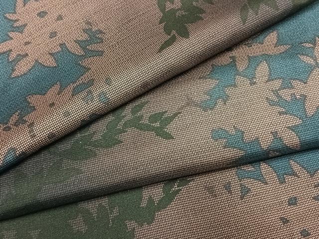平和屋着物●本場縞大島紬　染大島　草葉文　正絹　逸品　AABH4861fy 平和屋着物○本場縞大島紬 染大島 草葉文 正絹 逸品 AABH4861fyの通販