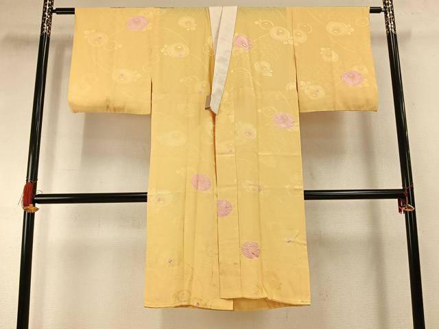 平和屋着物●長襦袢 無双仕立て 絞り 草花文 正絹 逸品 AABH4858fy