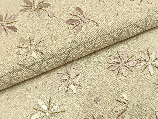 平和屋着物●訪問着 刺繍 舞花文 銀糸 銀彩 正絹 逸品 AABH4882fy