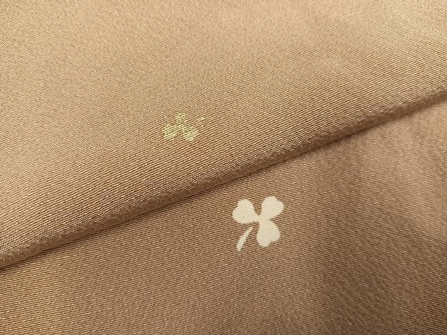 平和屋着物●上質な小紋 クローバー ほたる暈し 金彩 正絹 逸品 AABH6942ph