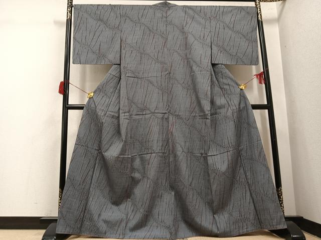 平和屋着物●名門 藤娘きぬたや・竜巻絞り 本場大島紬 正絹 逸品 AABH6934ph
