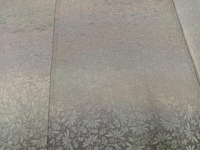 平和屋着物●お召 訪問着 花唐草地紋 正絹 逸品 AABH6936ph