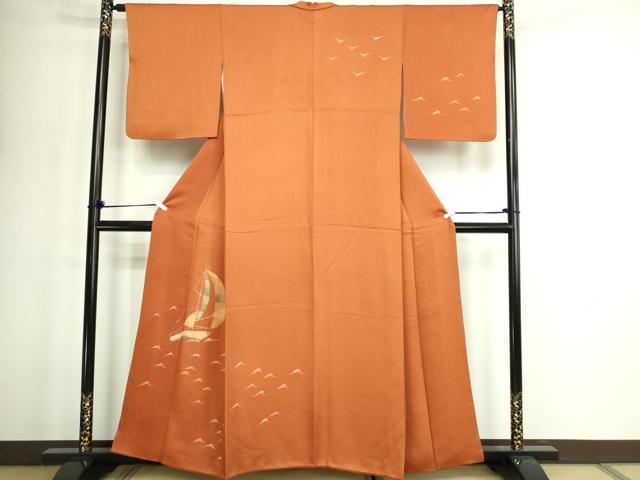 平和屋着物■訪問着 船 正絹 逸品 DABD3396sf