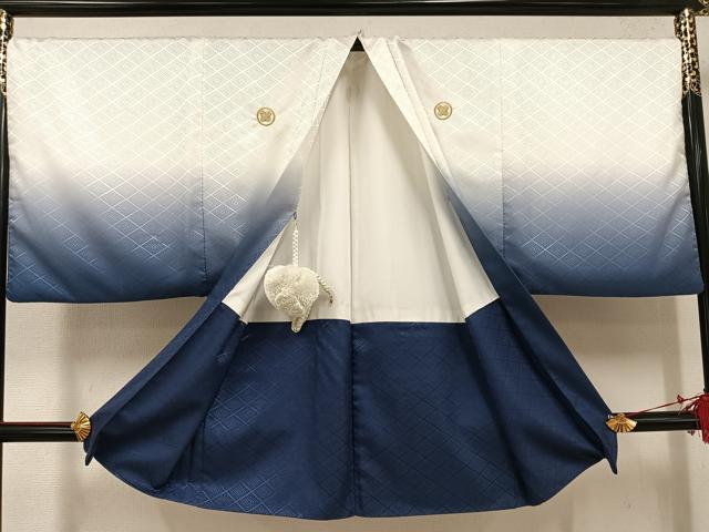 平和屋着物●男性 白紋付・羽織・袴セット 洗える着物 AABH8270ph