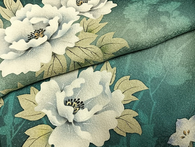 平和屋着物●訪問着 草花文 暈し染め 金銀彩 正絹 逸品 AABH4902fy
