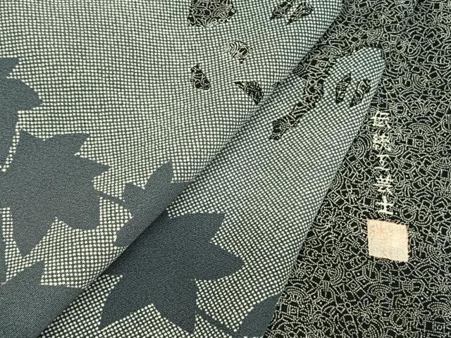 平和屋着物●江戸小紋染工房 小林染芸 小林茂徳 江戸小紋 訪問着 蔦の葉文 正絹 逸品 AABH4942fy