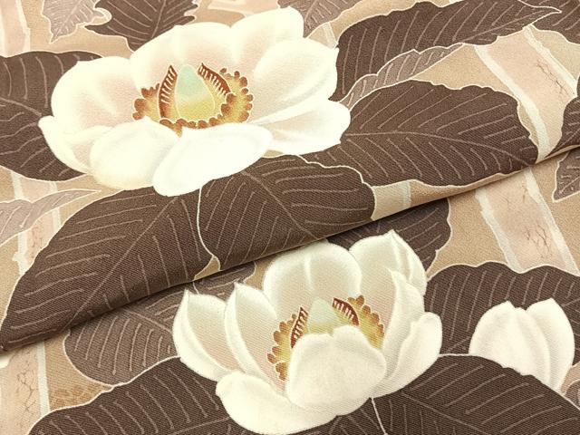 平和屋着物●本加賀友禅作家 木村州宏 訪問着 草花文 正絹 逸品 AABH4911fy