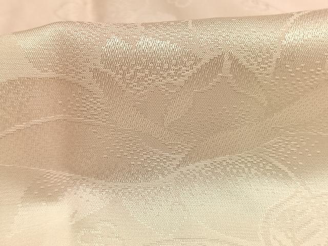 平和屋着物●振袖用長襦袢 無双仕立て 草花地紋 暈し染め 半衿刺繍 正絹 逸品 AABH4938fy