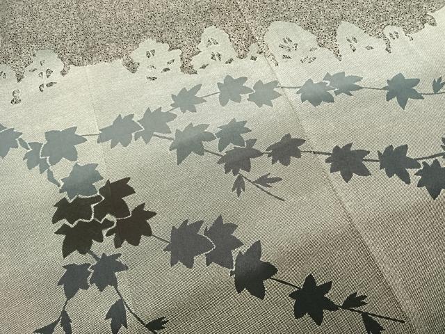 平和屋着物●江戸小紋染工房 小林染芸 小林茂徳 江戸小紋 訪問着 蔦の葉文 正絹 逸品 AABH4942fy