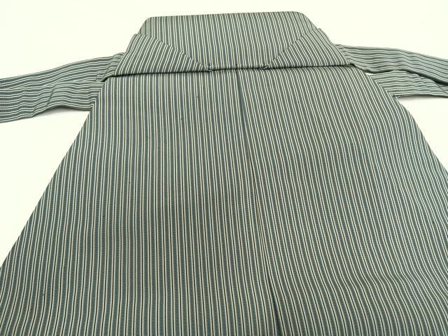 平和屋着物●男性 人間国宝 甲田綏郎 精好仙台平 行灯袴 縞 正絹 逸品 AABH4914fy