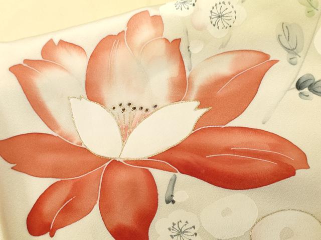 平和屋着物■訪問着 手描き 枝花文 暈し染め 金彩 正絹 逸品 CABF3690ev