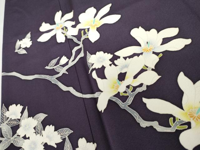 平和屋着物●本加賀友禅作家 菊田宏幸 訪問着 枝花文 正絹 逸品 AABH8921cs