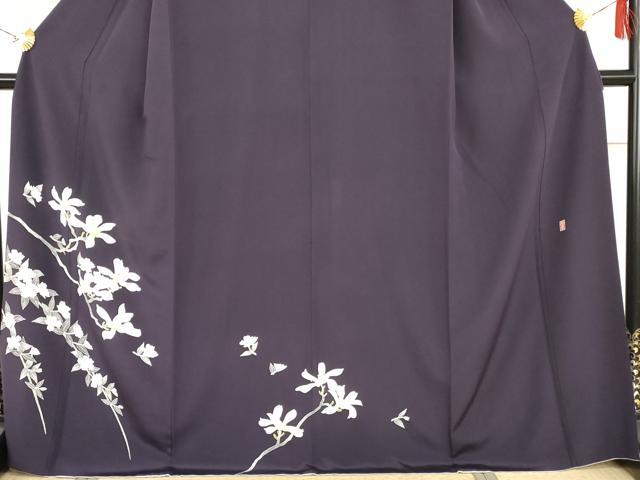 平和屋着物●本加賀友禅作家 菊田宏幸 訪問着 枝花文 正絹 逸品 AABH8921cs