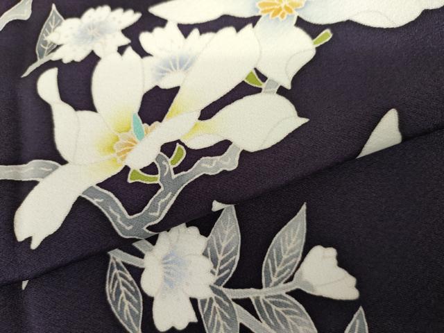 平和屋着物●本加賀友禅作家 菊田宏幸 訪問着 枝花文 正絹 逸品 AABH8921cs