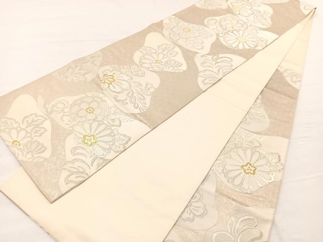 平和屋着物◎六通柄袋帯 唐織 辻が花異文 天平乃美 金銀糸 正絹 逸品 BAAX0967hv
