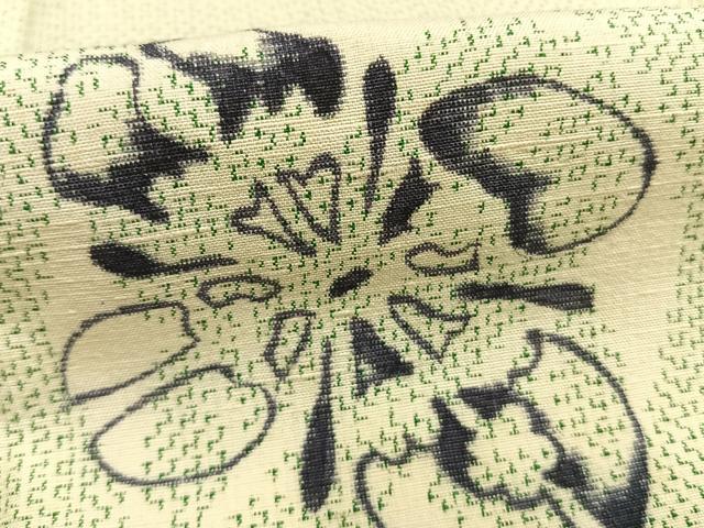 平和屋着物●上質な紬 花丸文 正絹 逸品 AABH4955fy