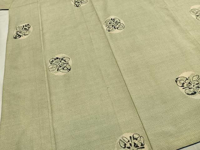 平和屋着物●上質な紬 花丸文 正絹 逸品 AABH4955fy