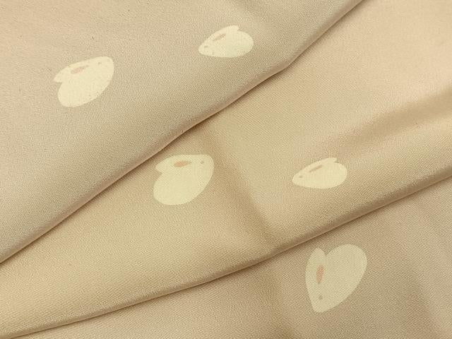 平和屋着物●長襦袢 無双仕立て 兎 正絹 逸品 AABH4984fy