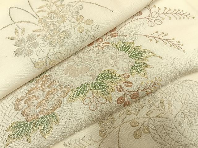 平和屋着物●豪華色留袖 寿光織 草花文 暈し染め 金銀糸 正絹 逸品 AABH4977fy