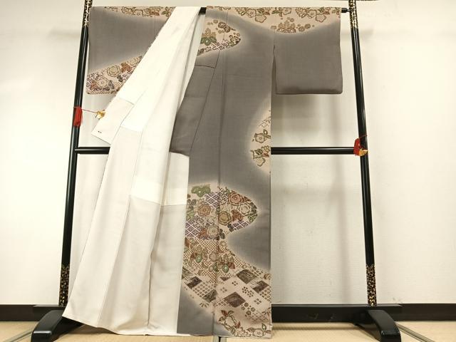平和屋着物●訪問着 作家物 辻が花 暈し染め 金彩 三越扱い 正絹 逸品 AABH4989fy
