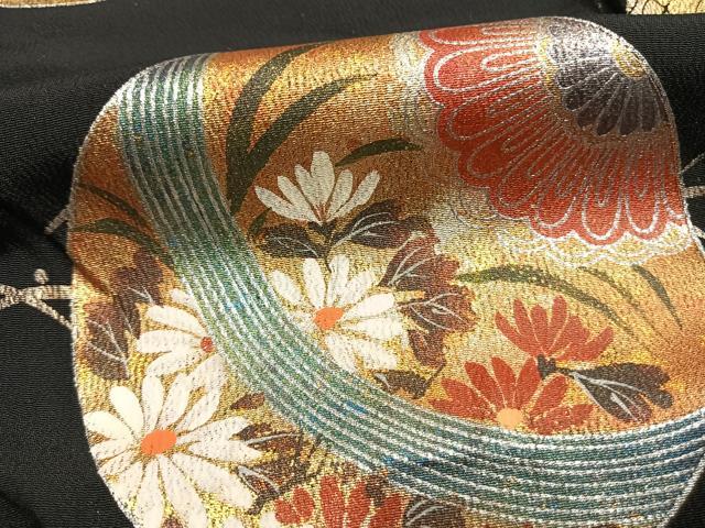 平和屋着物●豪華振袖 鞠 暈し染め 金銀彩 ロング丈 正絹 逸品 AABH5027fy
