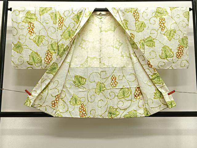 平和屋着物∞羽織 総絞り 葡萄唐草文 正絹 逸品 未使用 CABE4975ua