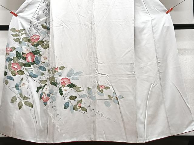 平和屋着物■訪問着 友禅 枝垂れ花文 正絹 逸品 CABF4904xe