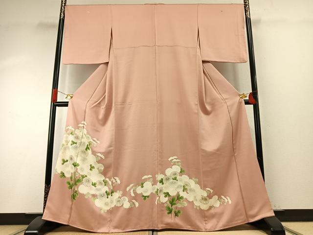 平和屋着物●豪華色留袖 刺繍 草花文 金彩 正絹 逸品 AABH5066fy