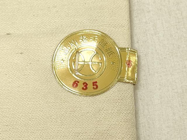平和屋着物◎西陣 六通柄袋帯 梅松葉文 金糸 証紙付き 正絹 逸品 未使用 DABE3675qp