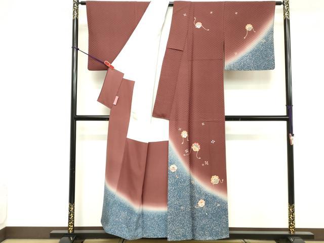 平和屋着物■訪問着 駒刺繍 宝尽くし花文 暈し染め 金彩 正絹 逸品 DABE2979cd