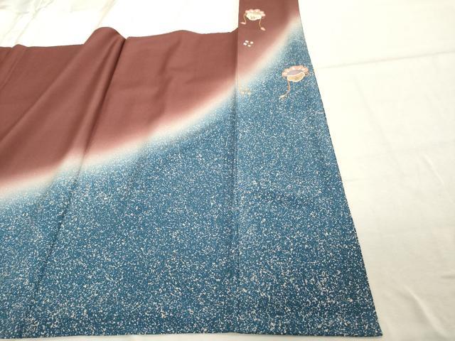 平和屋着物■訪問着 駒刺繍 宝尽くし花文 暈し染め 金彩 正絹 逸品 DABE2979cd