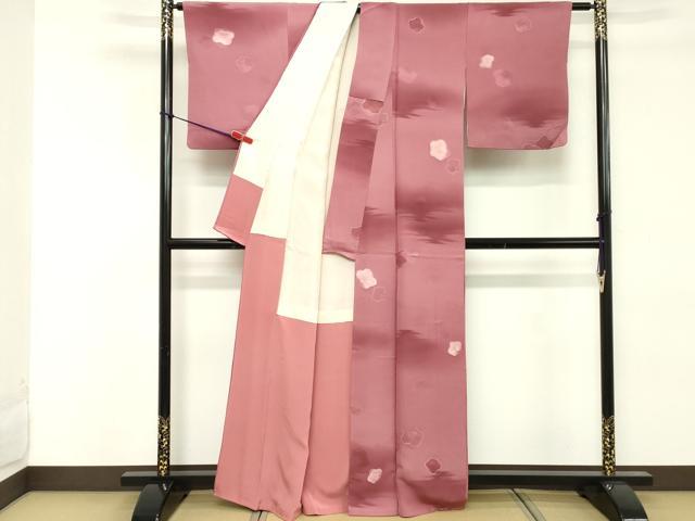 平和屋着物■上質な小紋 地紋起こし 舞梅文 暈し染め 正絹 逸品 DABE2995cd