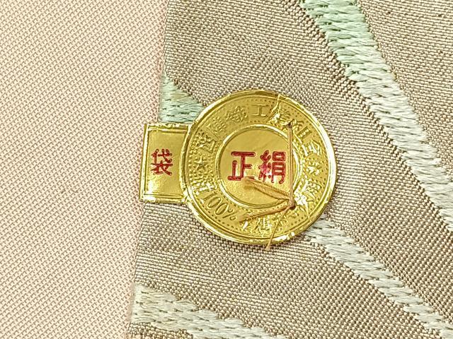 平和屋着物◎西陣 六通柄 本袋帯 唐織 菊 銀糸 正絹 逸品 AABH8727uk